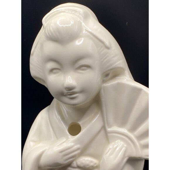 Vintage Ceramic Geisha Figurine w/Fan Drinking Cup Benihana of Tokyo - Picture 2 of 14